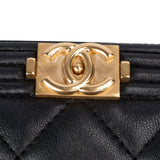 Chanel Quilted Lambskin Boy CC Clutch