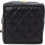 Chanel Quilted Leather Micro Cube Crossbody Bag