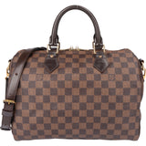 Louis Vuitton Damier Ebene Monogram Speedy 30 Bandouliere