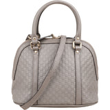 Gucci Microguccissima Leather Grey Mini Dome Handbag