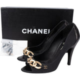 Chanel Quilted Leather Chain Pumps (37)