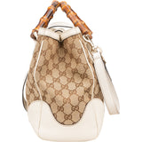 Gucci Monogram GG Canvas Diana Bambus Handle Small Tote Handbag