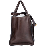 Prada Brown Leather Twin Zip Handbag