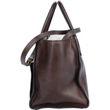 Prada Brown Leather Twin Zip Handbag