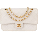 Chanel Quilted Lambskin 24K Gold Medium Double Flap Crossbody Bag