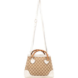 Gucci Monogram GG Canvas Diana Bambus Handle Small Tote Handbag