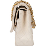 Chanel Quilted Lambskin 24K Gold Medium Double Flap Crossbody Bag