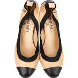 Chanel Bicolot Leather Stretch Heels (38)