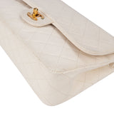 Chanel Quilted Lambskin 24K Gold Medium Double Flap Crossbody Bag