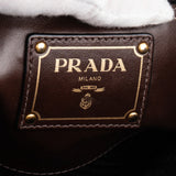 Prada Brown Leather Twin Zip Handbag