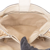Gucci Monogram GG Canvas Diana Bambus Handle Small Tote Handbag