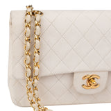 Chanel Quilted Lambskin 24K Gold Medium Double Flap Crossbody Bag