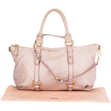 Miu Miu Rose Leather City Handbag