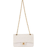 Chanel Quilted Lambskin 24K Gold Medium Double Flap Crossbody Bag