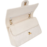 Chanel Quilted Lambskin 24K Gold Medium Double Flap Crossbody Bag