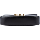 Celine Black Boxcalf Triomphe Shoulder Bag