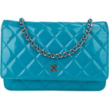 Chanel Quilted Patent Leather Wallet On Chain Crossbody Bag