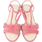 Chanel Pink Suede CC Sandals (38)