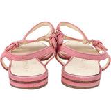 Chanel Pink Suede CC Sandals (38)