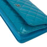 Chanel Quilted Patent Leather Wallet On Chain Crossbody Bag