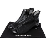 Chanel Mesh Glitter CC Ankle Shoes (35)