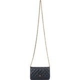 Chanel Quilted Caviar Leather Wallet On Chain Crossbody Bag