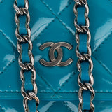 Chanel Quilted Patent Leather Wallet On Chain Crossbody Bag