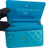 Chanel Quilted Patent Leather Wallet On Chain Crossbody Bag