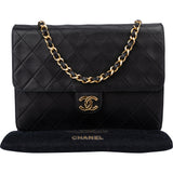 Chanel Quilted Lambskin 24K Gold Single Flap Crossbody Bag