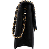 Chanel Quilted Lambskin 24K Gold Single Flap Crossbody Bag