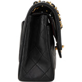 Chanel Quilted Lambskin 24K Gold Small Double Flap Crossbody Bag
