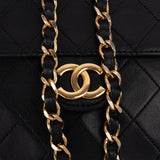 Chanel Quilted Lambskin 24K Gold Single Flap Crossbody Bag