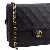 Chanel Quilted Lambskin 24K Gold Single Flap Crossbody Bag