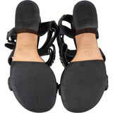 Chanel Gold Tone Chain Sandals (34,5)