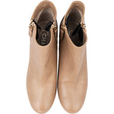 Chanel Quilted Gold Tone Heel Ankle Boot (35)