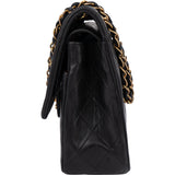 Chanel Quilted Lambskin 24K Gold Medium Double Flap Crossbody Bag