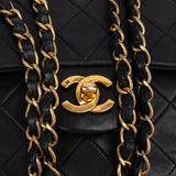 Chanel Quilted Lambskin 24K Gold Medium Double Flap Crossbody Bag