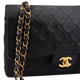 Chanel Quilted Lambskin 24K Gold Medium Double Flap Crossbody Bag