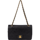 Chanel Quilted Lambskin 24K Gold Medium Double Flap Crossbody Bag