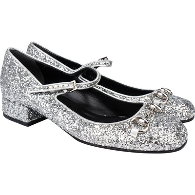 Gucci Glitter Horsebit Pumps (35,5)