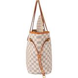 Louis Vuitton Damier Azur Monogram Neverfull MM Shopper Handbag