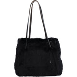 Fendi FF Buckle Black Fur Shoulder Bag