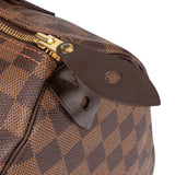 Louis Vuitton Damier Ebene Monogram Speedy 30 Handbag
