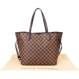 Louis Vuitton Damier Ebene Monogram Neverfull MM Shopper Handbag
