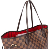 Louis Vuitton Damier Ebene Monogram Neverfull MM Shopper Handbag