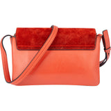 Chloé Orange Leather Faye Crossbody Bag - vintageandkickz
