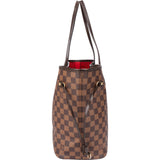 Louis Vuitton Damier Ebene Monogram Neverfull MM Shopper Handbag