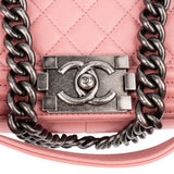 Chanel Quilted Lambskin Antique Boy Single Flap Crossbody Bag