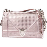 Christian Dior Rose Metallic Diorama Cannage Crossbody Bag