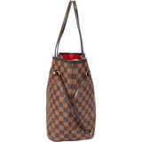 Louis Vuitton Damier Ebene Monogram Neverfull MM Shopper Handbag